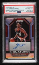 2022 Prizm Signatures Silver Shaedon Sharpe PSA/DNA Certified 10 Rookie Auto RC