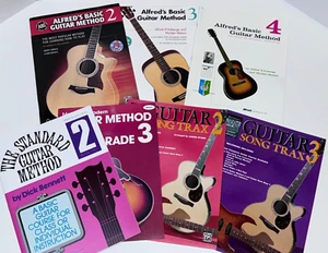 Guitar Instruction Book Lot Alfred's Basic Method Standard Mel Bay Song Trax - Picture 1 of 15
