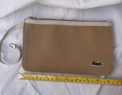 Lacoste Brown Canvas Zipper Pouch - Image 1 of 4