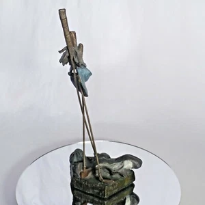 MARK HOPKINS Cast Bronze Golf Sculpture "CLUBS" Limited Edition 1989 - Picture 1 of 12