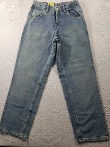 Lee Jeans Youth Boys 16 Loose Straight Leg Blue Denim Adjustable Waist Mike Rowe - Picture 1 of 15