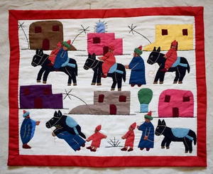 Handmade quilt-patchwork quilt-wall hanging tapestry-Egyptian tapestry-wall art - Picture 1 of 7