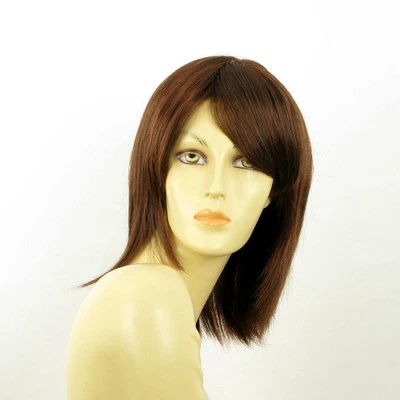 mid length wig for women dark brown copper intense ref: RITA 322 PERUK