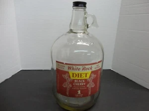 WHITE ROCK DIET BLACK CHERRY SODA FOUNTAIN SYRUP JUG PAPER LABEL - Picture 1 of 6