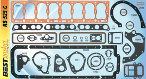 Juego completo de juntas de motor Pontiac 248/Kit MEJOR cabezal de cobre + colector + bandeja de aceite 1933-49 - Imagen 1 de 3