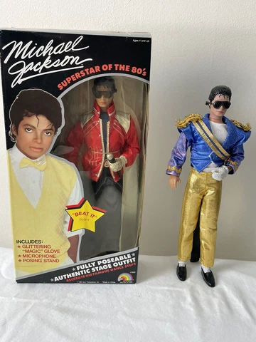 84' Vintage Michael Jackson Doll (2) 12" Beat It Boxed- Grammy Outfit No box Cover