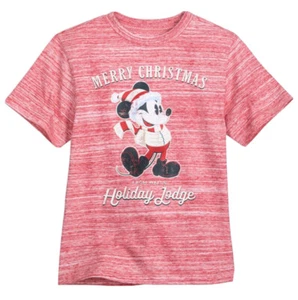 NWT Boys' Official Disney S/S Mickey Mouse "Merry Christmas" T-Shirt Sz XS 4 - Picture 1 of 7