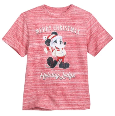 NWT Boys' Official Disney S/S Mickey Mouse "Merry Christmas" T-Shirt Sz XS 4 - Image 1 of 4