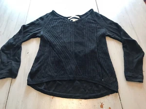Max Studio 100% Linen Black Fine Knit Top Sweater Womens Size S - Picture 1 of 9