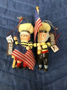 2002 Vintage Hershey Schokolade Kurt Adler Weihnachtsschmuck Flagge und Nähen - Bild 1 von 10