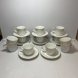 (8) VTG Noritake DUETTO 6610 Tea Coffee Cup & Saucer Sets + 4 Extra Cups RETIRED - Picture 1 of 19