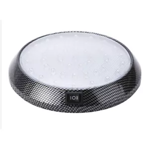 RV Interior LED Lights 12V Switched Round Ceiling Light Fixture Camper Trailer - Picture 1 of 17