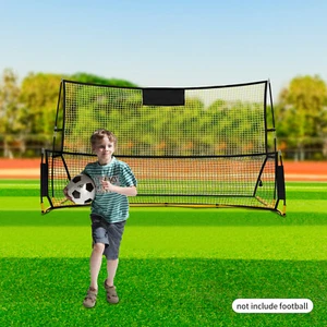 Soccer Rebound Net Yellow&Black Rebounder Football Game Practice Training Goal - Picture 1 of 16