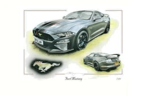FORD MUSTANG PRINT STUNNING LIMITED EDITION NEW CHRIS DUGAN A1 - Picture 1 of 6