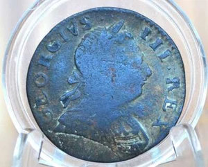 1775 UK Halfpenny - Great Details - 1775 Great Britain 1/2 Penny - Copper Half P - Picture 1 of 2