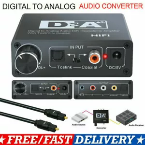 Digital Analog Audio Wandler Coaxial / Toslink zu Cinch RCA R/L 3.5MM Konverter - Bild 1 von 12