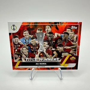 2022-2023 Topps UEFA Club Competitions Inferno Foil #45 AS Roma Title Winners - Picture 1 of 2