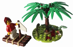 Lego Minifigura Niña con Balsa y Palmera en la Isla ¡¡NUEVO!!! - Imagen 1 de 1