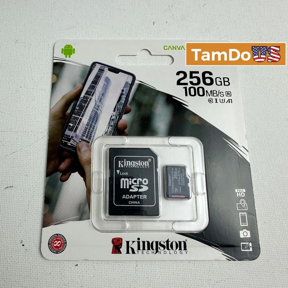 Kingston 256gb Canvas Select Plus SDXC Class 10 Uhs-i 100mb/s SD Memory Card