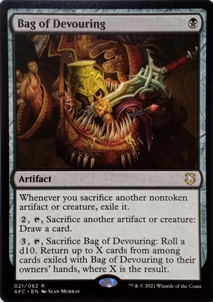 021/062 BAG OF DEVOURING RARE PLANECHASE ANTHOLOGY MTG CARD - Image 1 of 1