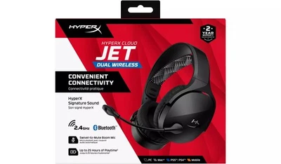HyperX Cloud Jet Dual Wireless- 2.4GHz Bluetooth Headset PC PS4/PS5 Switch 2 New - Image 1 of 4