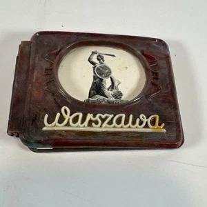 Vintage Warsaw Poland Souvenir Mini Photograph Book Fold Out 1930's Warszawa - Picture 1 of 4