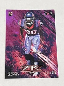 2014 Topps Fire Football Purple #/499 - Jadeveon Clowney RC - Houston Texans - Picture 1 of 2