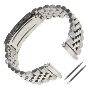 Unisex Non-Expansion 18-26mm Extra-Long Stainless Steel Watch Band 1542W-SL (... - Picture 1 of 4