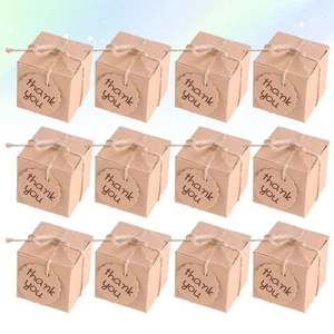 40 Stück Kraftpapier Leckerli Boxen Quadratisch Süßigkeiten Boxen Hochzeit Gastgeschenk Geschenkboxen - Bild 1 von 12
