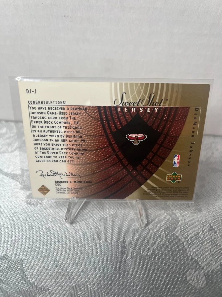 2002 UD Sweet Shot Jersey DerMarr Johnson GU Jersey Card /50 - Image 1 of 1