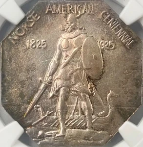 1925 Norse American Medal Thin Planchet NGC MS63 CAC 5862882-018 - Picture 1 of 3