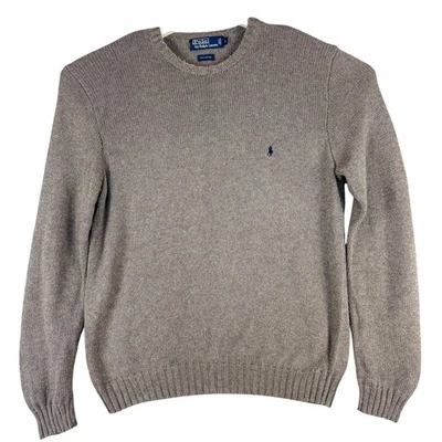 Vintage Polo Ralph Lauren Sweater Mens Large Gray Cotton Crewneck Pony 90s - Image 1 of 4