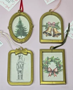 2025 Target Bullseye 4 Goldrahmen Weihnachtsschmuck Kranz Glocken Nussknacker - Bild 1 von 2