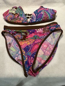 Women's Islander Modern Tropical Swimsuit Bikini Size 12 New no tags - Picture 1 of 16