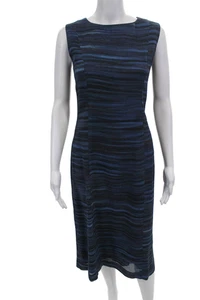 Paco Rabanne Womens Sleeveless Striped Maxi Dress Blue Size M - Picture 1 of 5