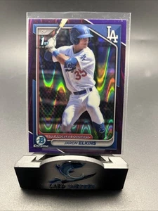 2024 Bowman Chrome JARON ELKINS Dodgers BCP-106 Purple Ray Wave /250 - Picture 1 of 2