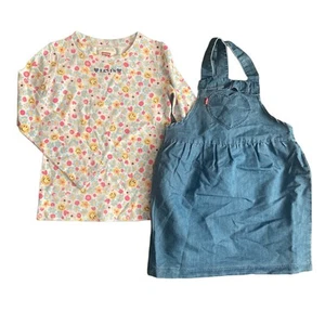 Conjunto de 2 piezas de camiseta y falda manga larga Levi's Infant Toddler Youth Girls - Imagen 1 de 6