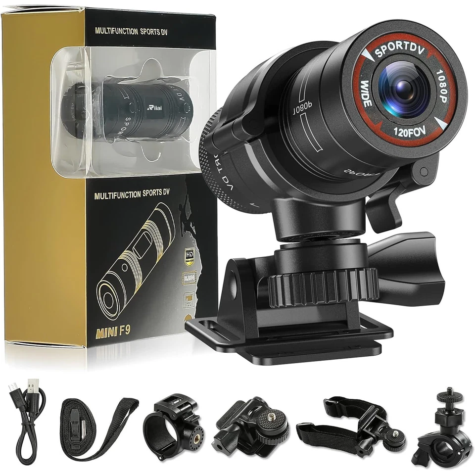 Motorcycle Helmet Kamera 1080P HD Sport Action Cam Fahrrad Wasserdicht Camcorder - Bild 1 von 4