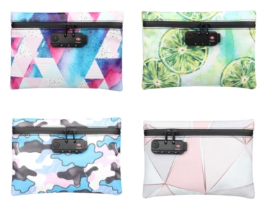 Smell Proof Stash Bag Carbon Lined Bag Lock Discreet Secure 24x18cm Box Portable - Image 1 of 4