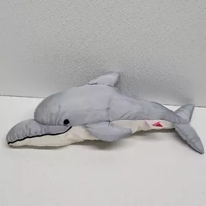 Vintage 1992 Dakin Gray Dolphin Nylon 15" Stuffed Plush Toy Rare! - Picture 1 of 13