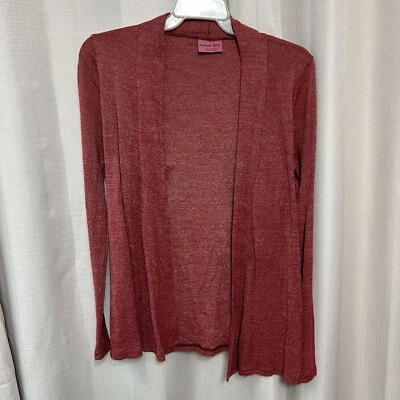 Cárdigan suéter ligero Michael Stars para mujer talla única rojo dorado brillante Foto 1 de 4