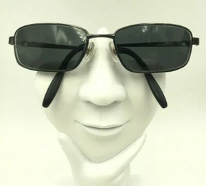 Vintage Seiko W002 Gunmetal Titanium Rectangle Sunglasses FRAMES ONLY - Picture 1 of 12