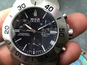 OROLOGIO DA UOMO NOS 40MM SECTOR 540 SPORT RACING CRONOGRAFO BLU QUARZO SVIZZERO - Foto 1 di 16