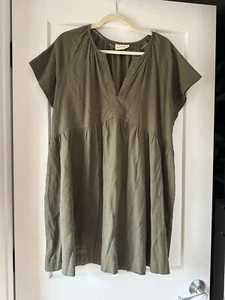 Universal Thread Target Linen Blend Mini Shift Dress in Olive Size XL - Picture 1 of 7