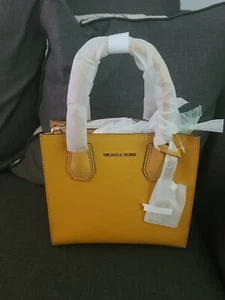 Borsa messenger Michael Kors donna Mercer pelle ciottolata calendula *AUTENTICA* - Foto 1 di 3