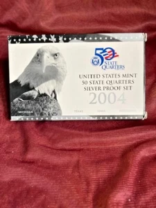 SILVER~2004 US Uncirculated Quarter Coin Proof Set~Mint~5 Coins - Picture 1 of 3