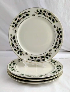 FINE CHINA JAPAN 10.25" Dinner Plate Holly Holiday / Christmas - EUC - Picture 1 of 4