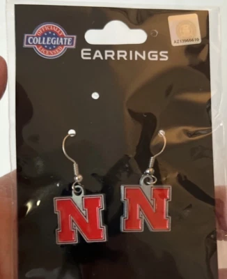 Pendientes colgantes Nebraska Cornhuskers nuevos con etiquetas Foto 1 de 4