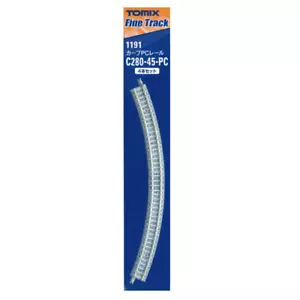 Tomix 1191 Rail Curved / Curved PC Tracks C280-45-PC(F) 4pcs - N - Picture 1 of 2