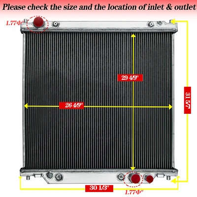 3-Row Aluminum Radiator Fit 1999-05 04 Ford F250 F350 F450 Super Duty 6.8L/7.3L - Image 1 of 4